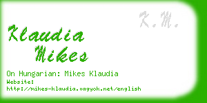 klaudia mikes business card